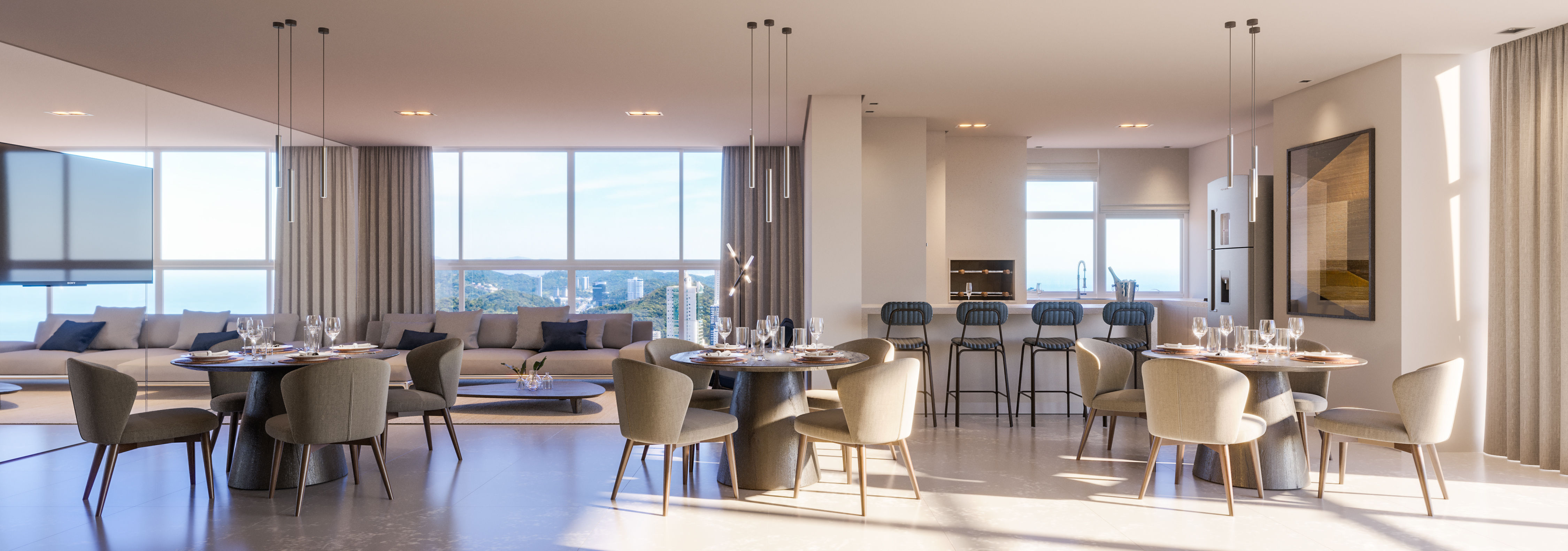 Andar alto no Edifício Residencial Meridian Tower