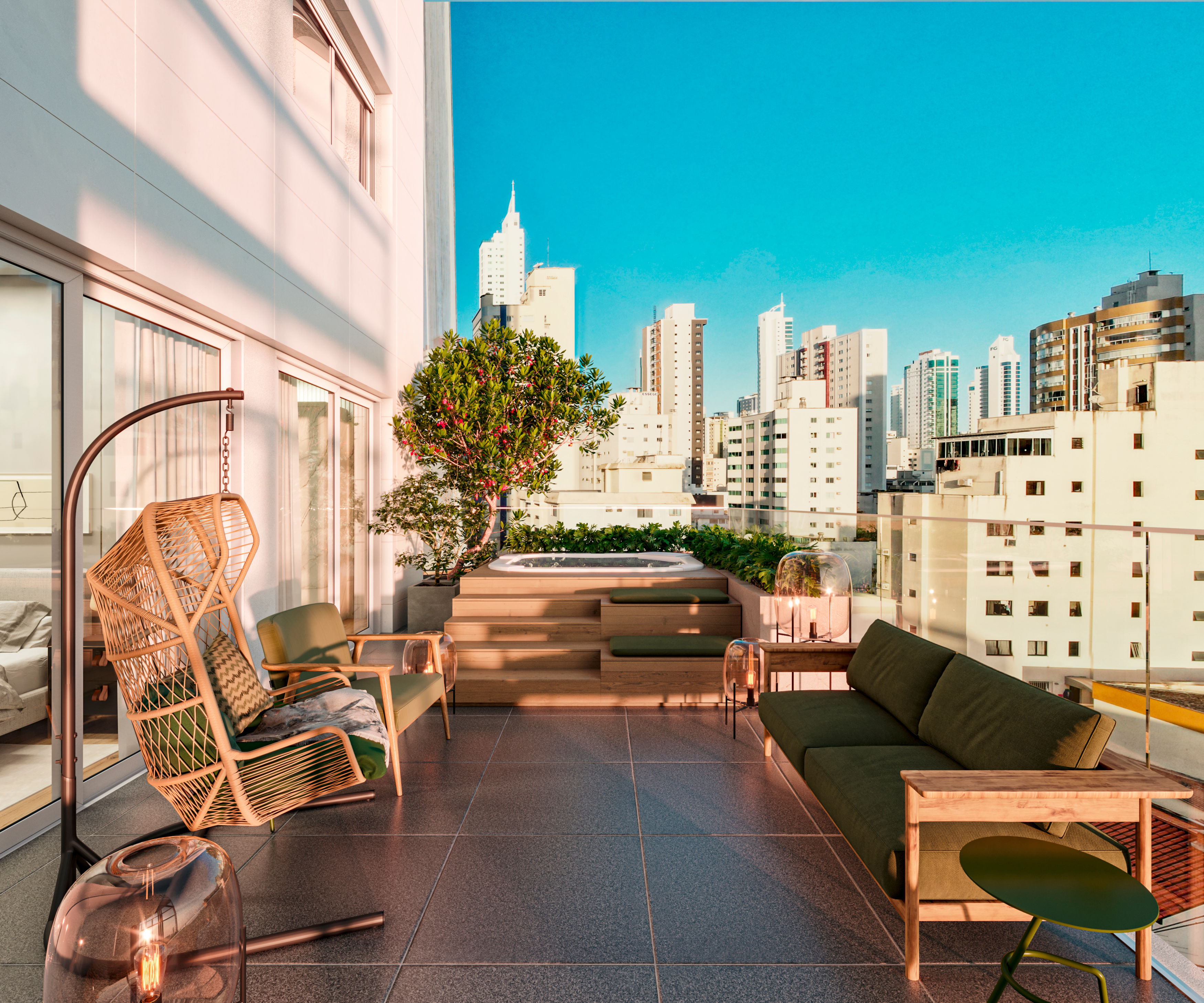 Venda de andar alto no Diamond Crystal Tower